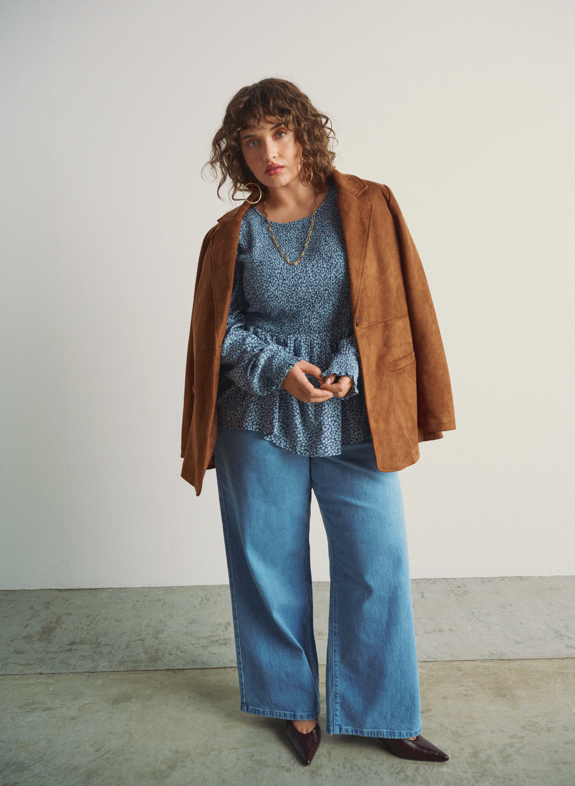 ZizziBlazer aus Kunstwildleder, Braun, Image image number 0