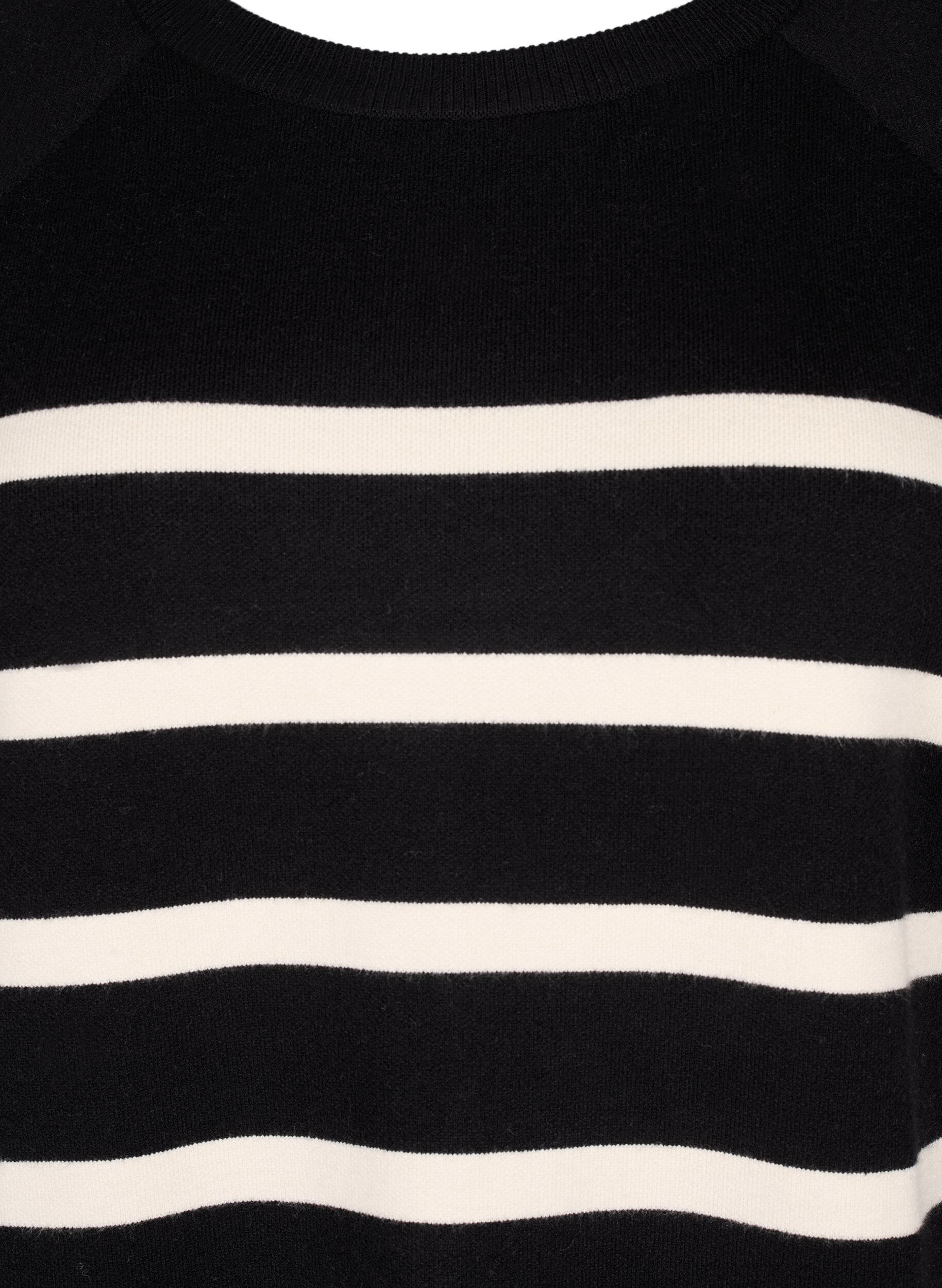 ZizziStrickkleid mit Rundhalsausschnitt und Schlitz, Schwarz, Packshot image number 2