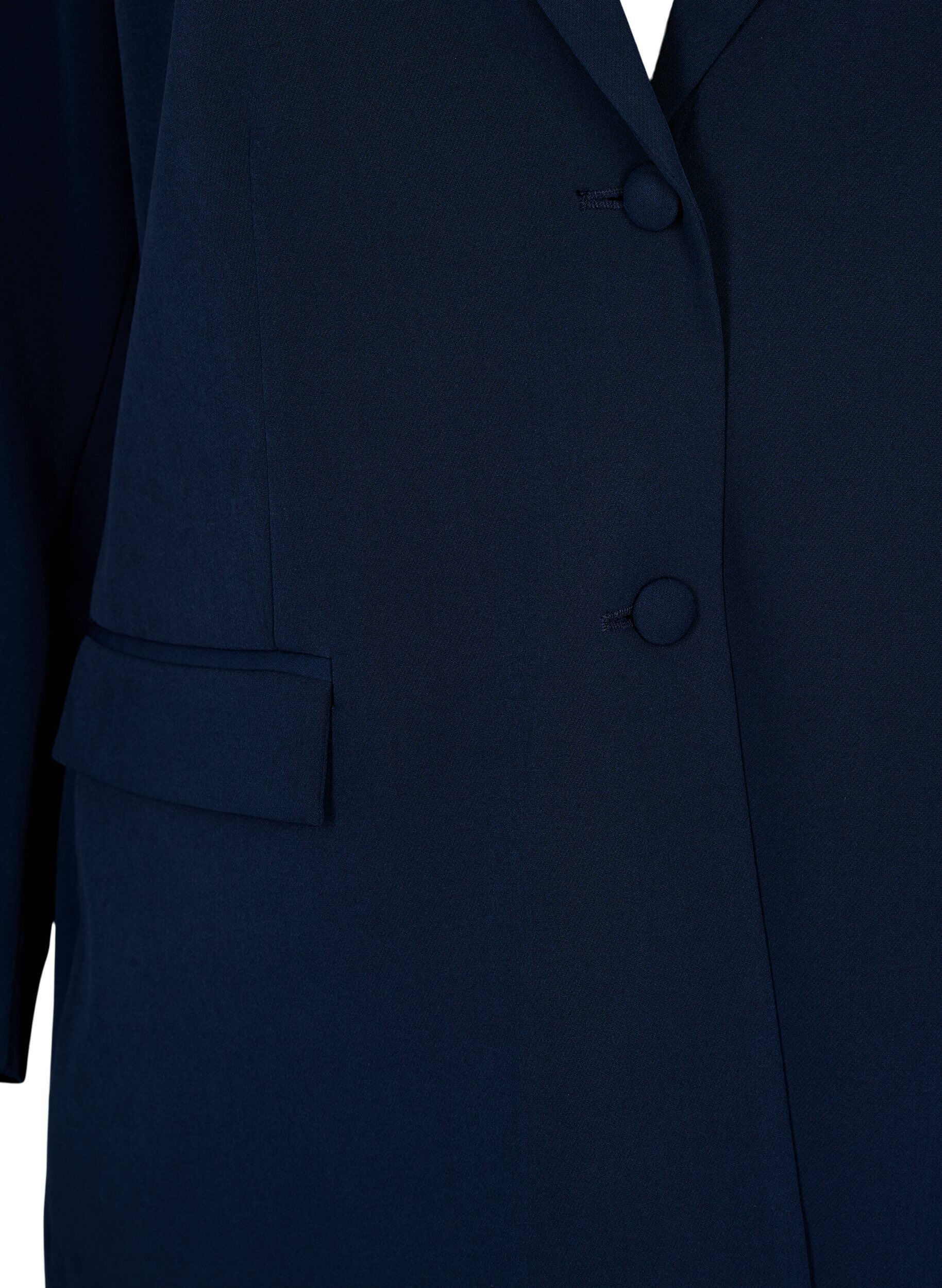 ZizziKlassischer Blazer mit Knopfverschluss, Navy Blazer, Packshot image number 2