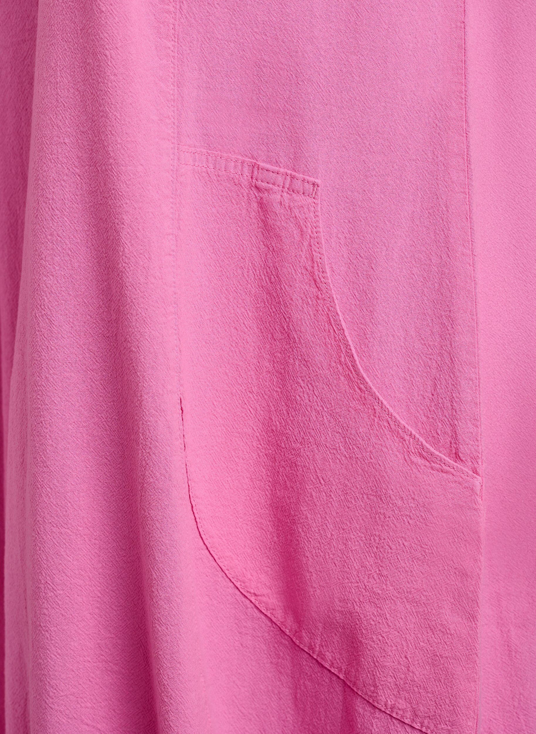 ZizziBaumwollkleid mit kurzen &Auml;rmeln, Pink, Packshot image number 3