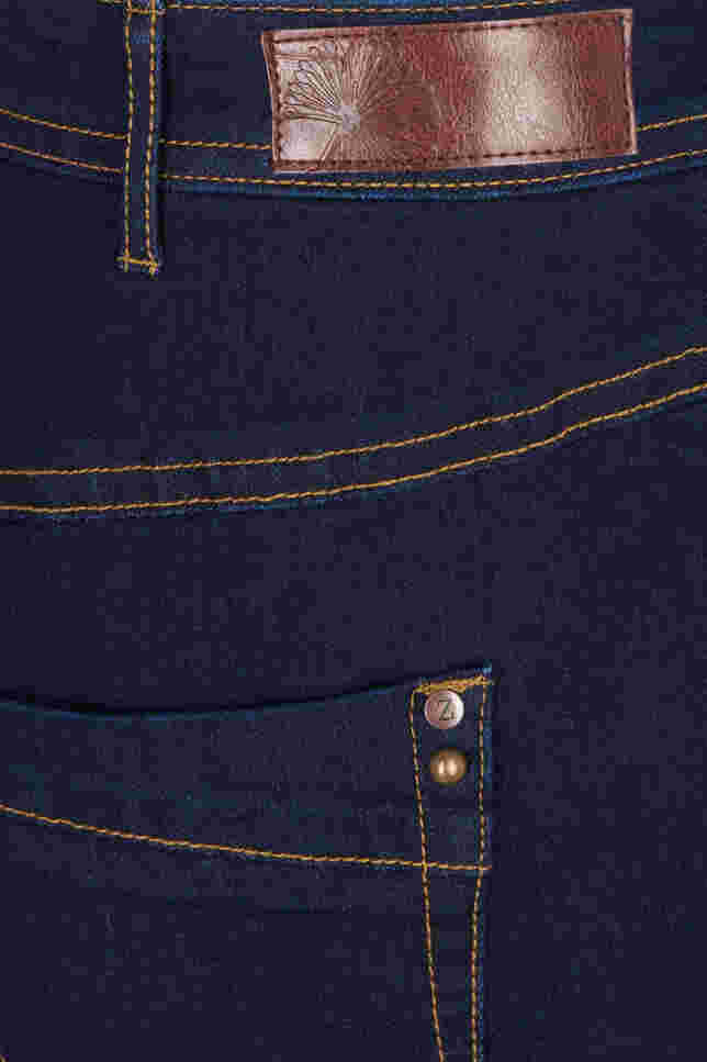 Slim Fit Vilma Jeans mit hoher Taille, Dk blue rinse, Packshot image number 3