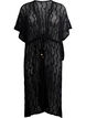 Strandkimono mit Bindeg&uuml;rtel, Schwarz, Packshot image number 0