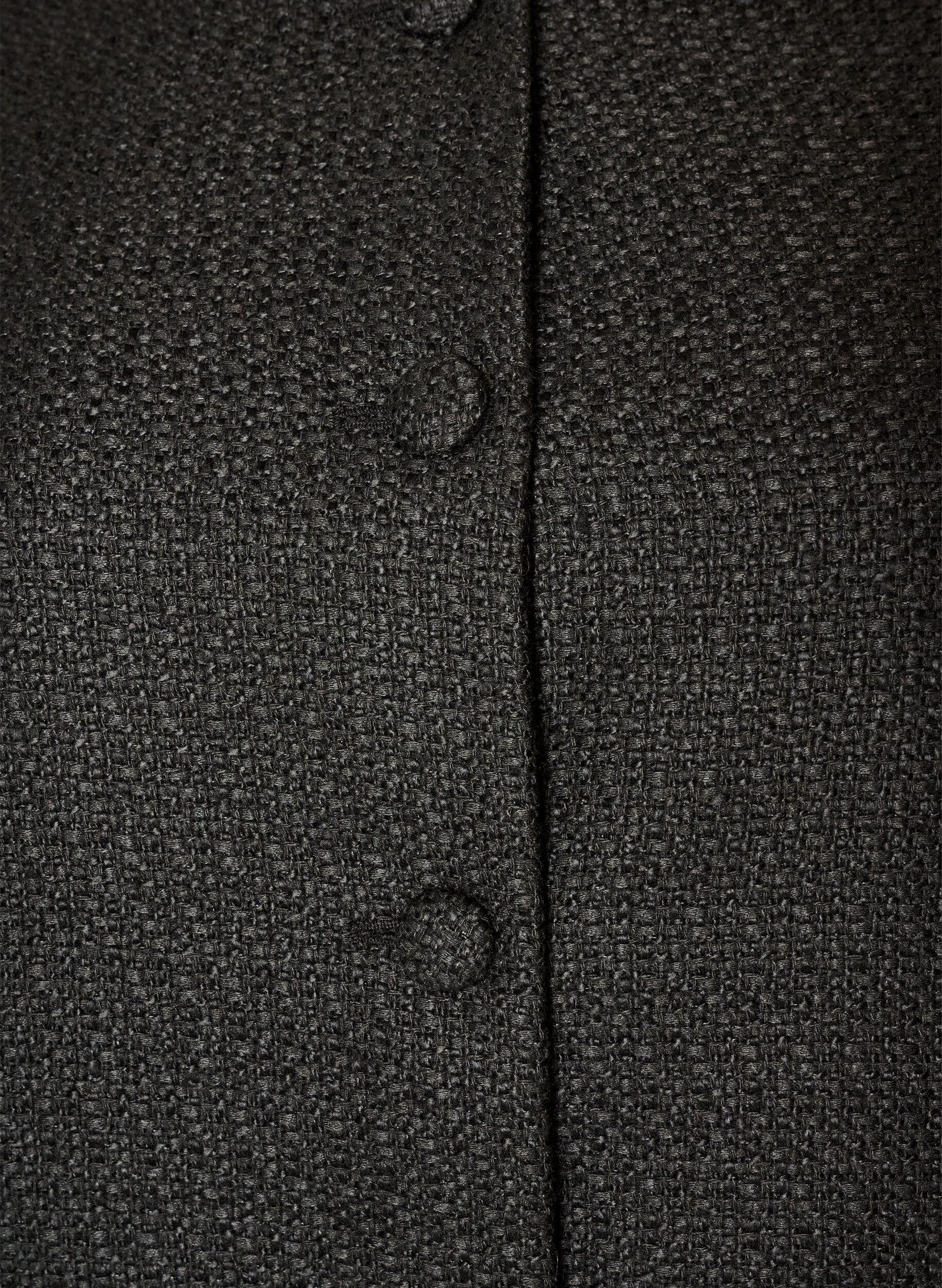 ZizziBoucl&eacute;-Jacke mit R&uuml;schendetails, Schwarz, Packshot image number 2