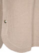 Lange Strickbluse mit Knopfdetail an der Seite, Simply Taupe Mel., Packshot image number 3