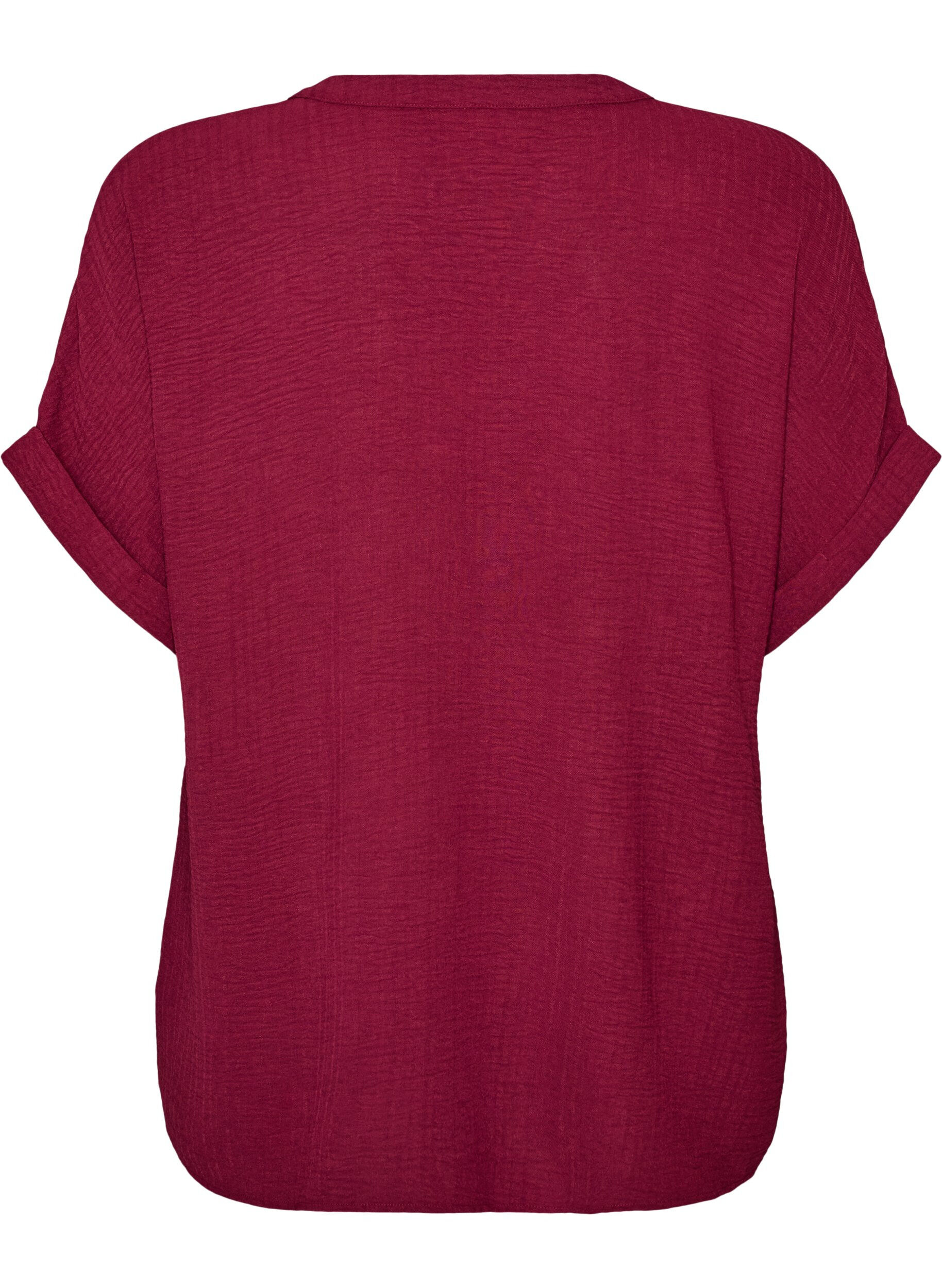 ZizziLockere Bluse mit kurzen &Auml;rmeln, Rot, Packshot image number 1
