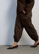 Ballonhose mit hoher Taille und Allover-Muster, Braun, Model image number 2