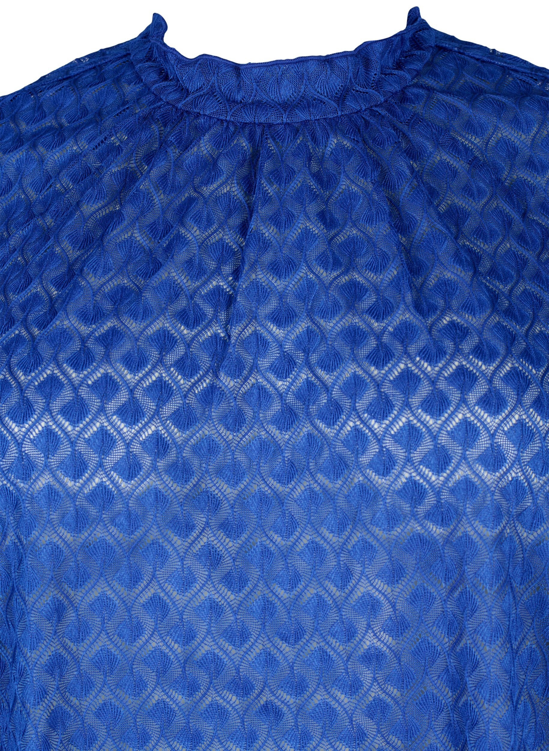 ZizziLang&auml;rmelige Bluse mit gemusterter Textur, Deep Ultramarine, Packshot image number 2