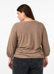 Bluse mit Struktur und 3/4-&Auml;rmeln, Braun, Model image number 2