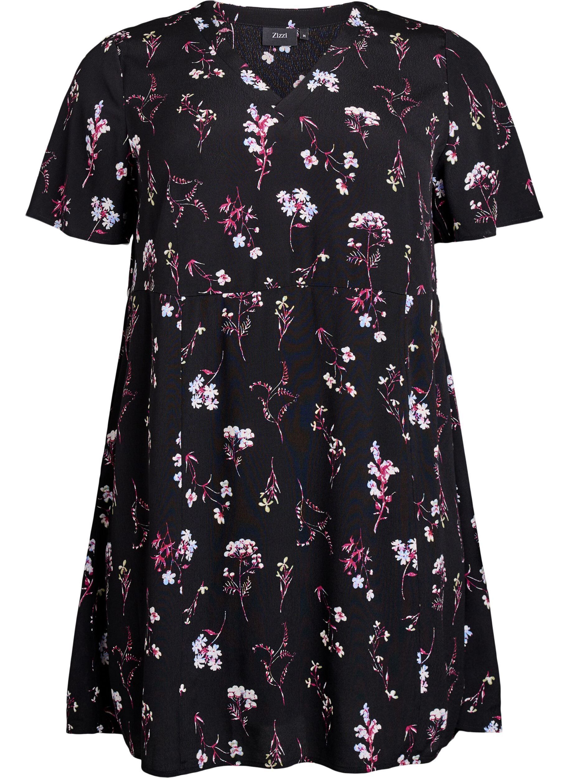 Kurzes Kleid mit Blumendruck