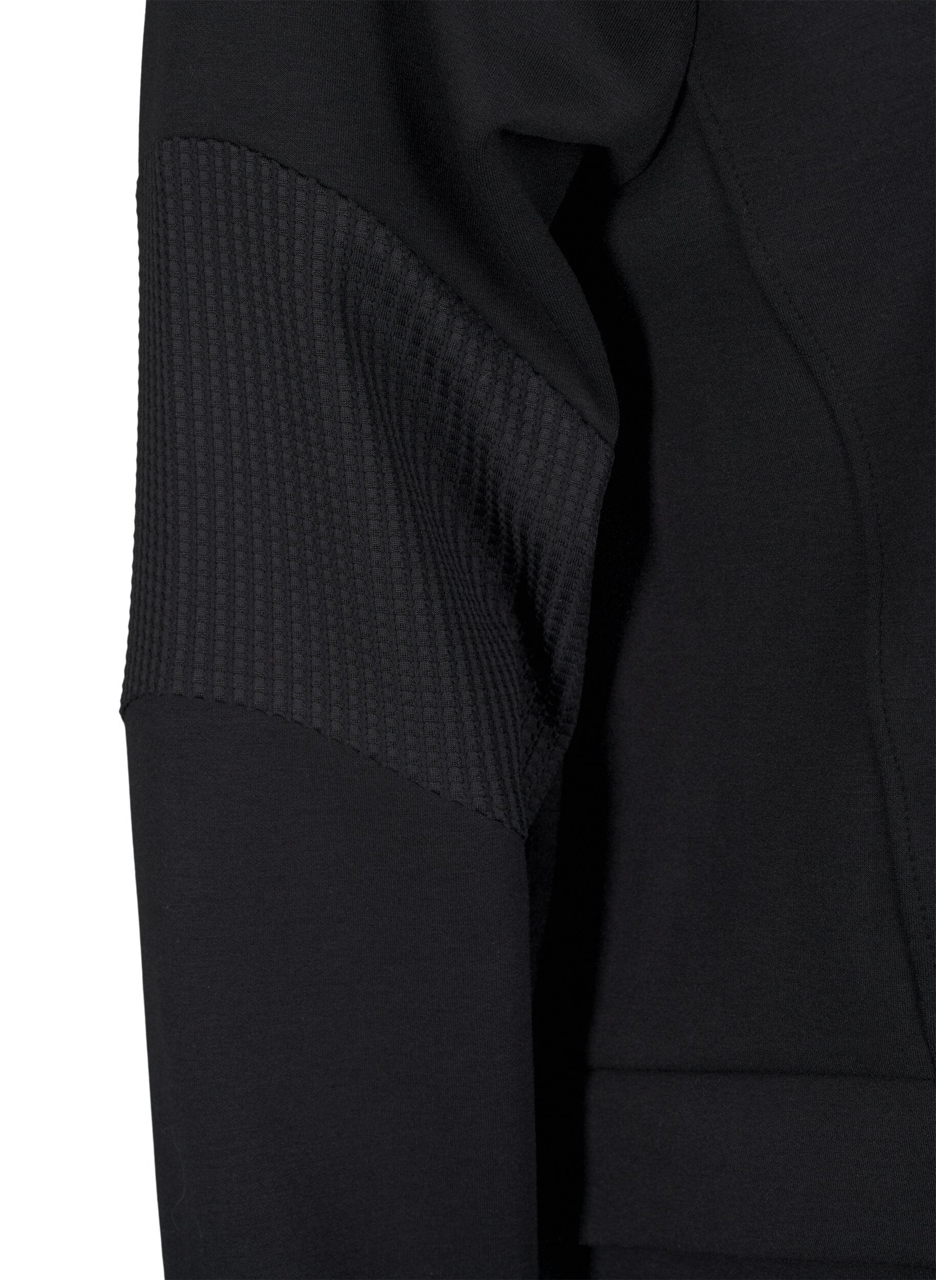 ZizziKapuzen-Sweatjacke mit Taschen, Black, Packshot image number 3