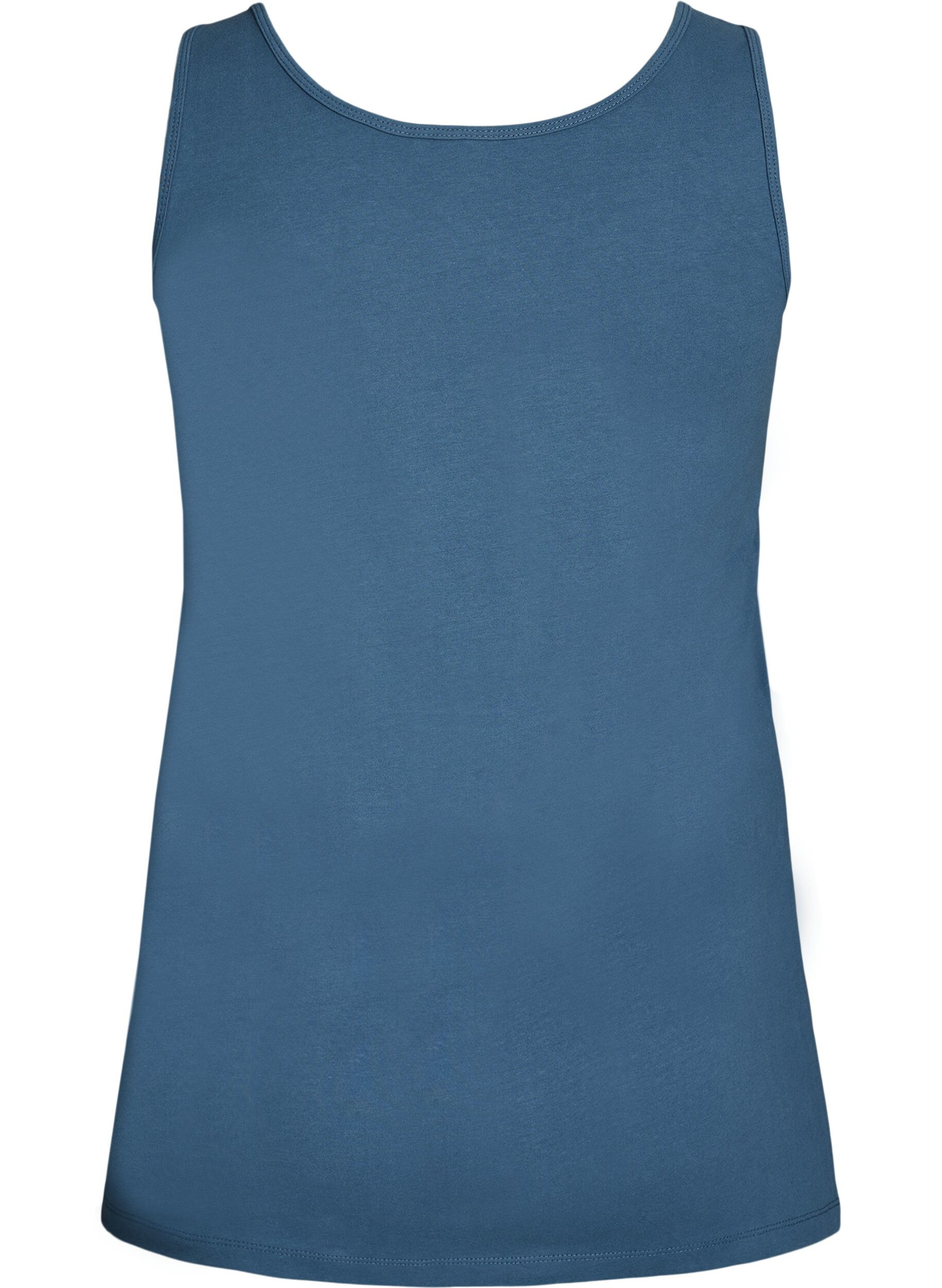 ZizziEinfarbiges Basic Top aus Baumwolle, Grau, Packshot image number 1