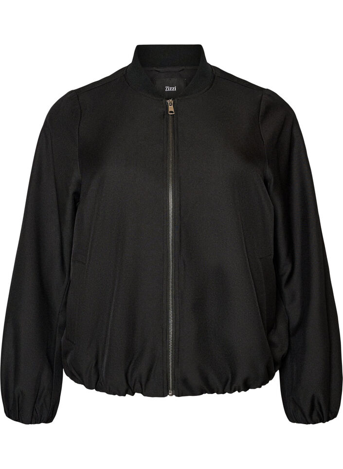 Leichte Jacke mit Ballon-Silhouette, Schwarz, Packshot image number 0