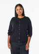 Cardigan mit runden Kn&ouml;pfen, Schwarz, Model image number 0