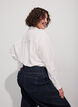 Lockere Bluse mit V-Ausschnitt, Wei&szlig;, Model image number 2