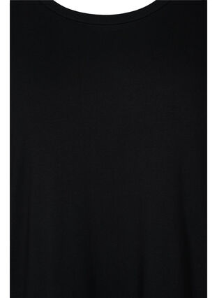 Midikleid aus Baumwolle mit Schlitz, Black, Packshot image number 2
