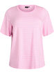 Gestreiftes T-Shirt aus TENCEL&trade; Lyocell, Pink, Packshot image number 0