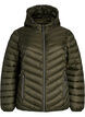 Leichte Steppjacke mit Kapuze, Gr&uuml;n, Packshot image number 0