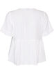 Bluse aus Leinen und Viskose mit V-Ausschnitt und Knopfverschluss, Wei&szlig;, Packshot image number 1