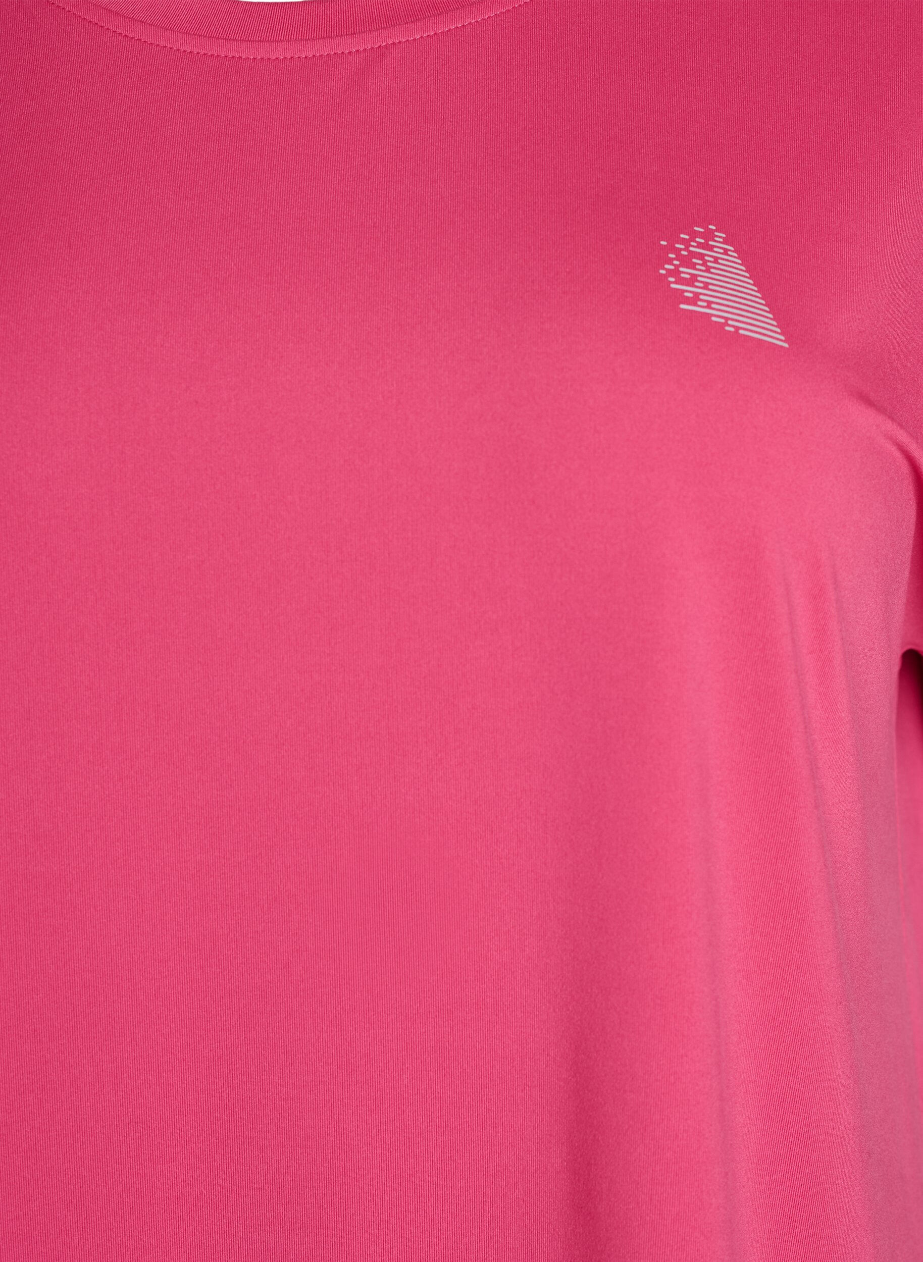 ZizziEinfarbiges Trainings-T-Shirt, Pink, Packshot image number 2