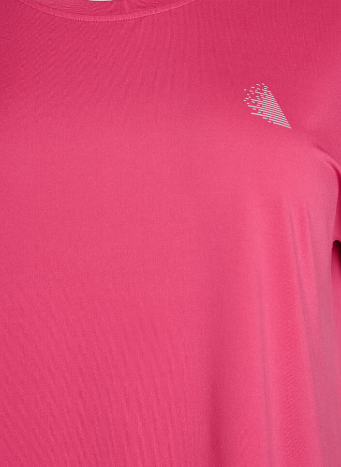 Einfarbiges Trainings-T-Shirt, Pink, Packshot image number 2