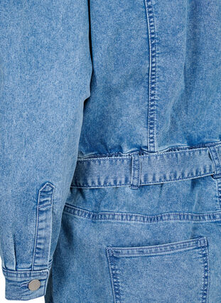 Langärmeliger Denim-Jumpsuit, Light Blue Denim, Packshot image number 4