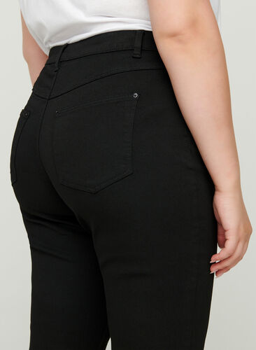 Schwarze Slim Fit Emily Jeans, Black, Model image number 1