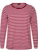 Gestreifte Bluse mit langen &Auml;rmeln, Rot, Packshot image number 0