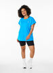 Einfarbiges Trainings-T-Shirt, Blau, Model image number 1