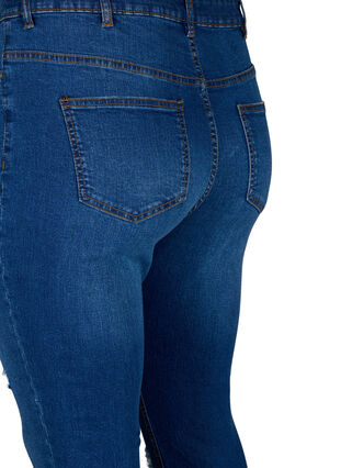 Slim-Fit-Jeans mit Abriebdetails, Blue Denim, Packshot image number 3