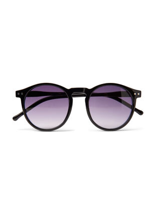 Sonnenbrille mit runden Gläsern, Black, Packshot image number 0