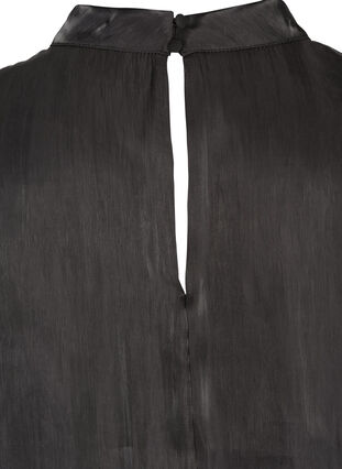 Langarm Bluse mit Glanz, Black, Packshot image number 3
