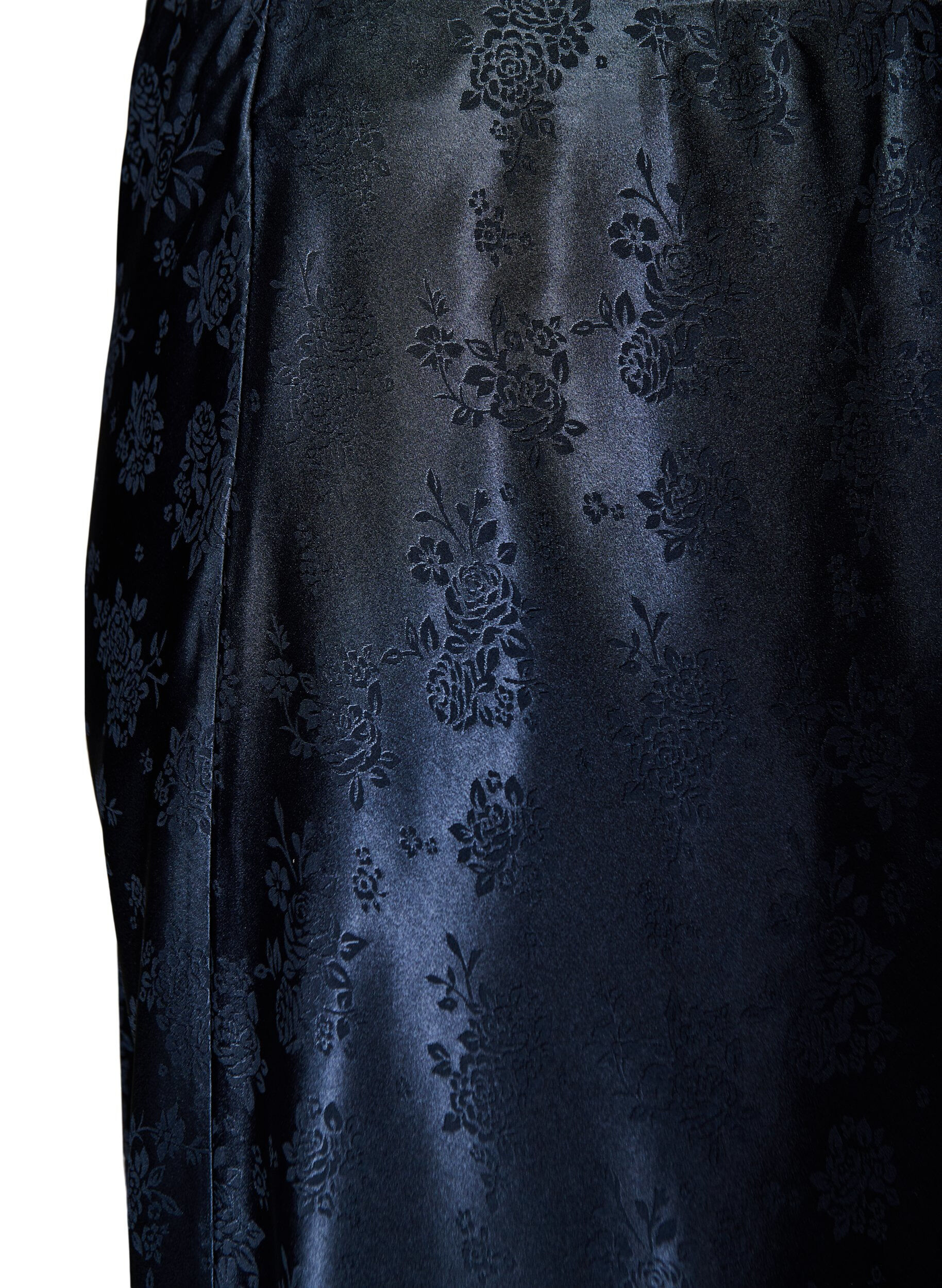 ZizziRock aus Satin mit Ton-in-Ton-Blumenmuster, Blau, Packshot image number 2