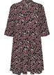 Kurzes A-Linien-Kleid aus Jersey mit Allover-Print, Dunkles Bordeaux, Packshot image number 0