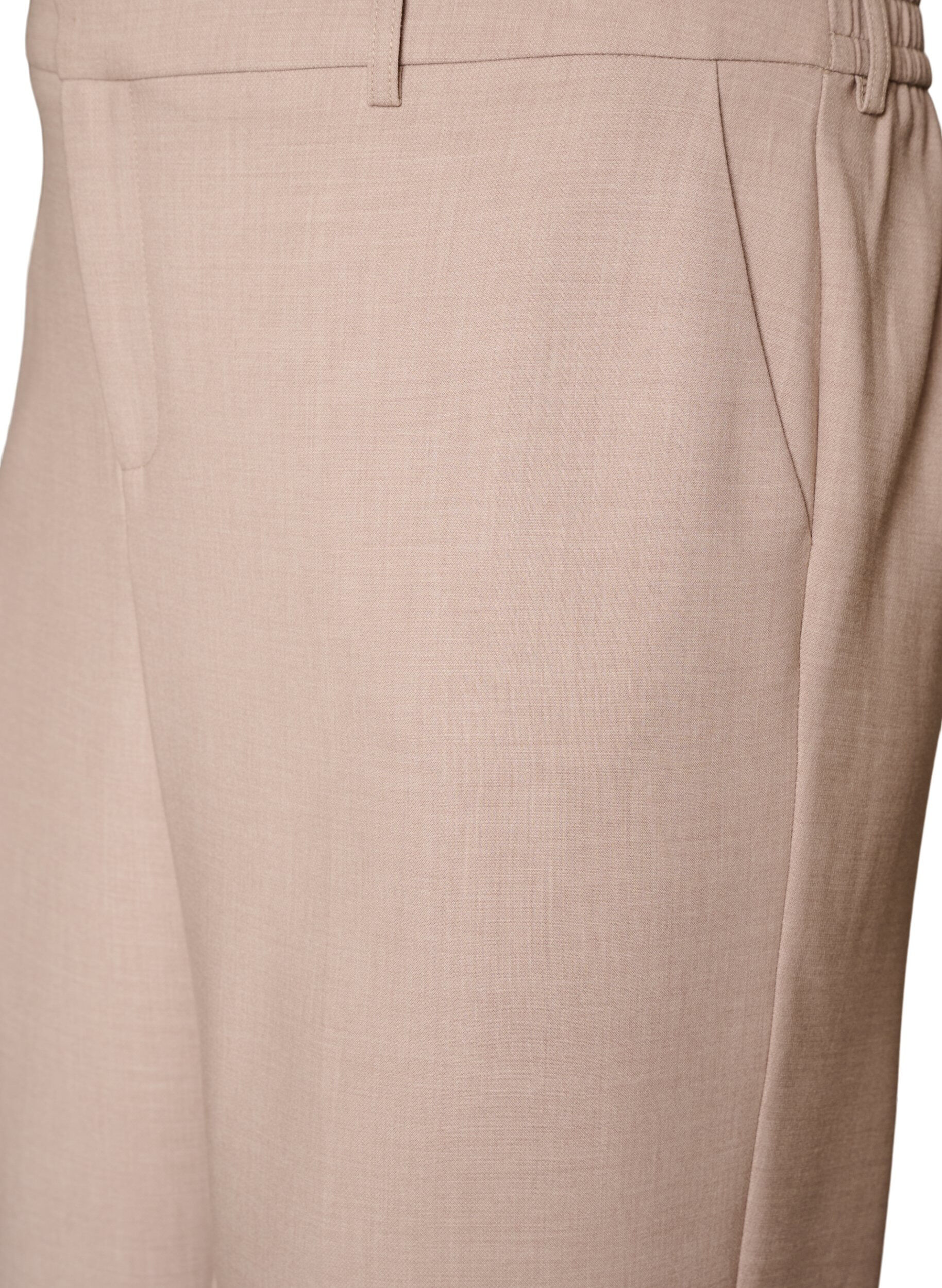 ZizziTaillierte Hose mit hoher Taille und gerader Passform, Beige, Packshot image number 2