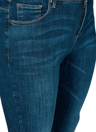 Super Slim Amy Jeans mit hoher Taille, Dark Blue, Packshot image number 2