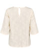 Bluse mit 3/4-Ärmeln und 3D-Blumen, Warm Off-white, Packshot image number 1