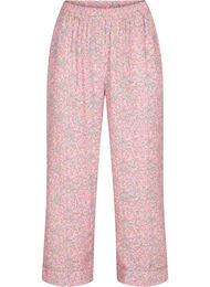 Pyjamahose aus Baumwolle mit Blumenmuster, Powder Pink, Packshot