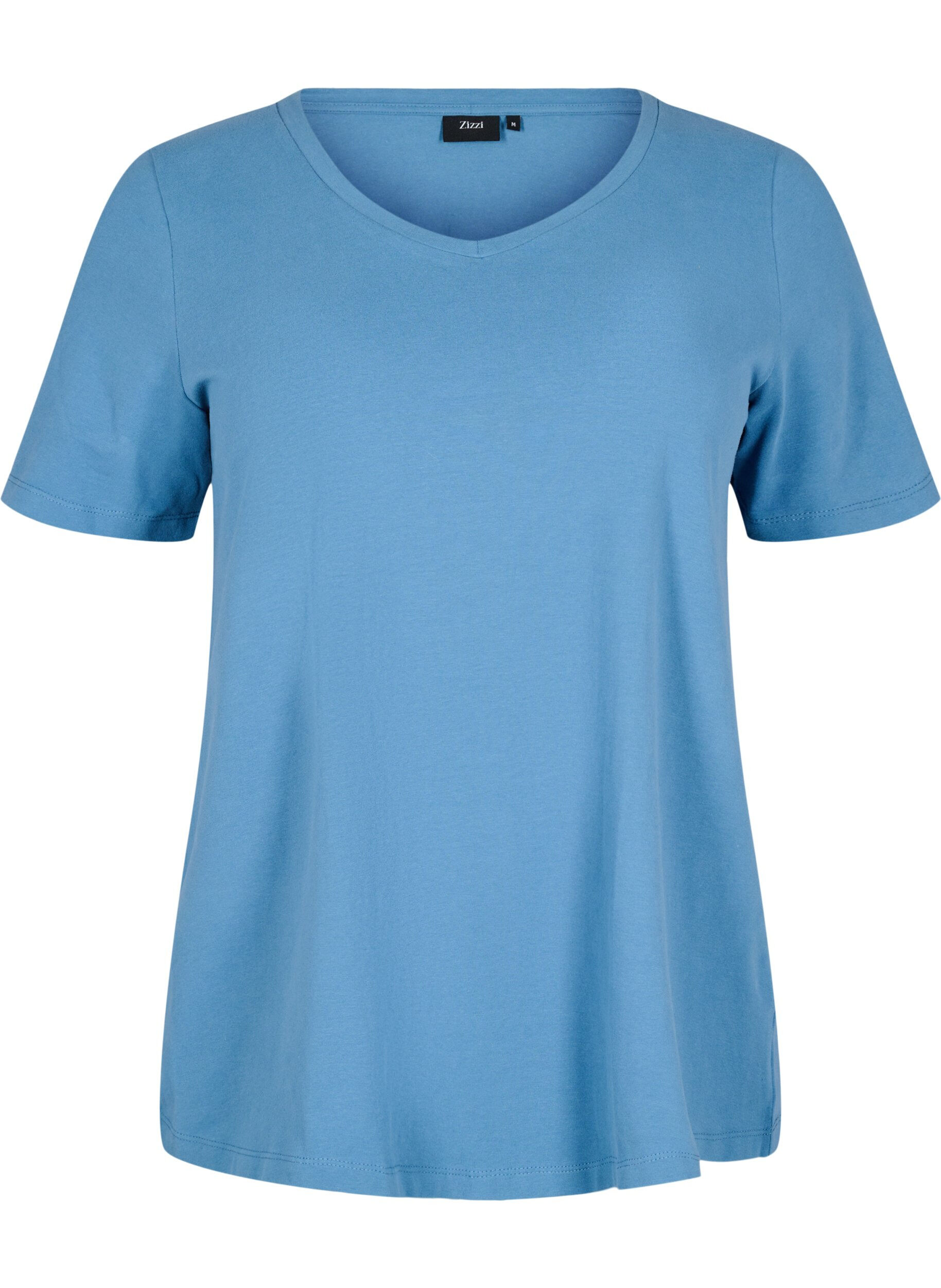 Einfarbiges basic T-Shirt aus Baumwolle