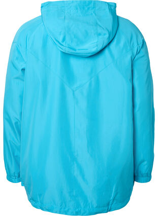 Kurze Jacke mit Kapuze und verstellbarer Saum, River Blue, Packshot image number 1