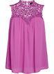 Ärmelloses Party-Top mit Häkelarbeit, Lila, Packshot image number 0