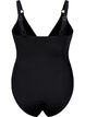 Badeanzug mit Polsterung und Drapierung, Schwarz, Packshot image number 1