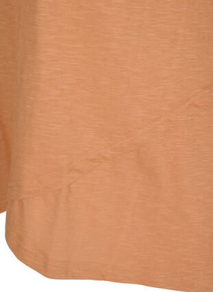 Baumwoll-T-Shirt mit kurzen Ärmeln, Pecan Brown, Packshot image number 3