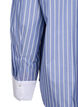 Gestreiftes Hemd mit kontrastierenden Ärmelbündchen, Blau, Packshot image number 3