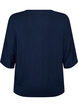 Bluse aus Jersey mit ellbogenlangen Ballon&auml;rmeln, Blau, Packshot image number 1