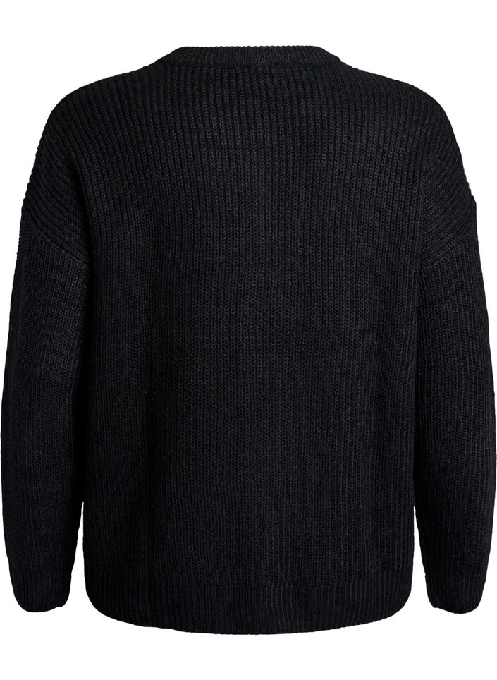 FLASH - Strickjacke mit Reißverschluss, Schwarz, Packshot image number 1