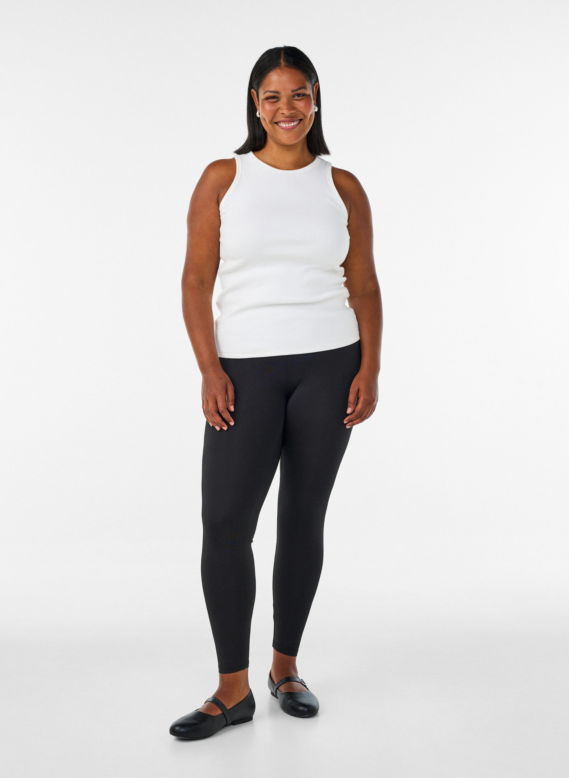 Zizzi2-pack Basic Leggings, Schwarz, Model image number 1
