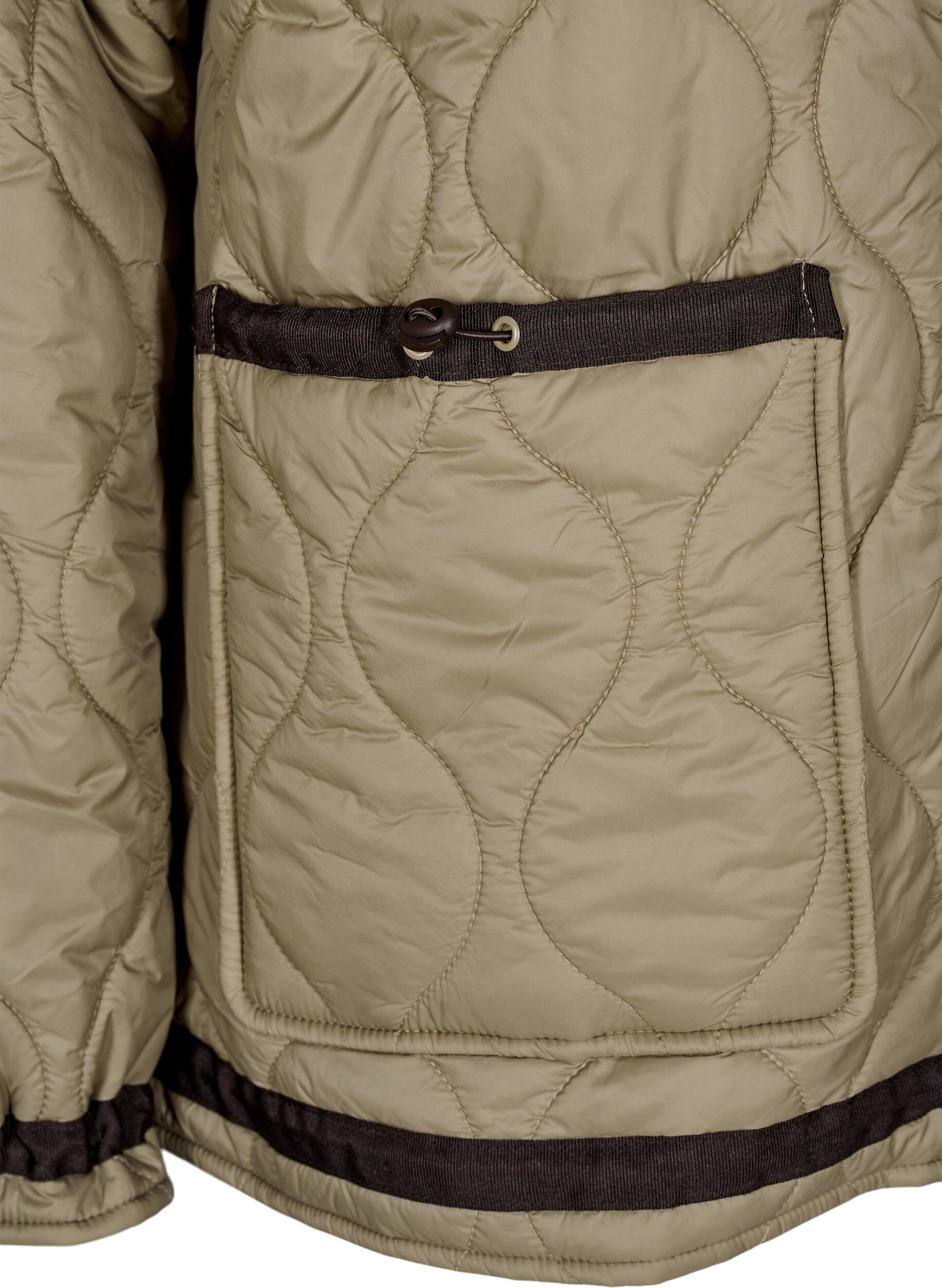 ZizziKurze Steppjacke mit Kontrastdetails, Beige, Packshot image number 3