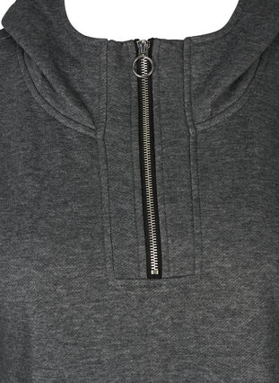 Langes Sweatshirt mit Kapuze, Dark Grey Melange, Packshot image number 2