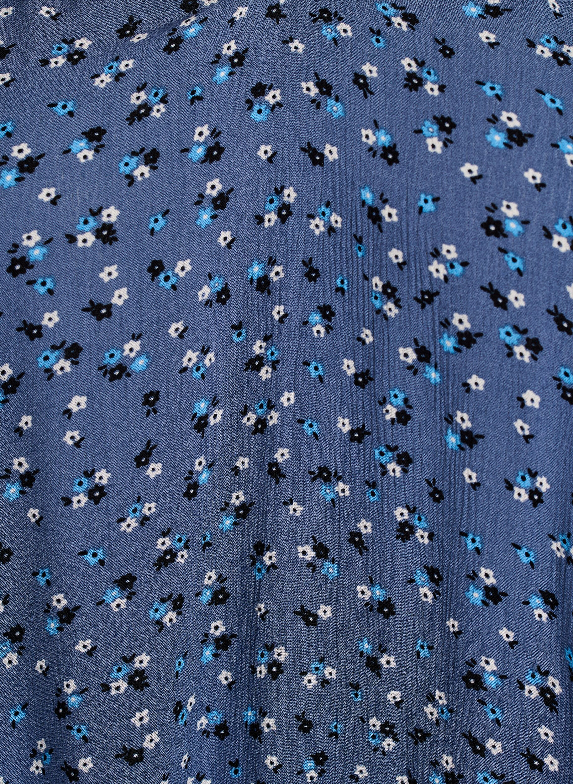 ZizziTunika mit gebl&uuml;mtem Print und 3/4-&Auml;rmeln, Blau, Packshot image number 2