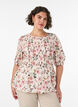 Bluse aus Viskose mit Smock und Peplum-Effekt, Vanille, Model image number 0
